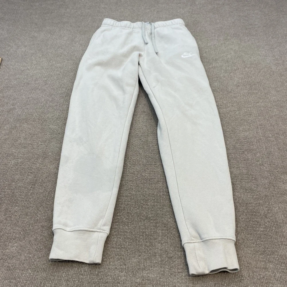 Nike Sweatpants Mens Small Gray Fleece Joggers Elastic Waist Pants BV2671-072